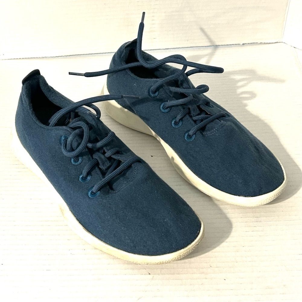 Allbirds Wool Runners Mens Size 11 Sneakers Blue Green Lace Up Tennis Shoes